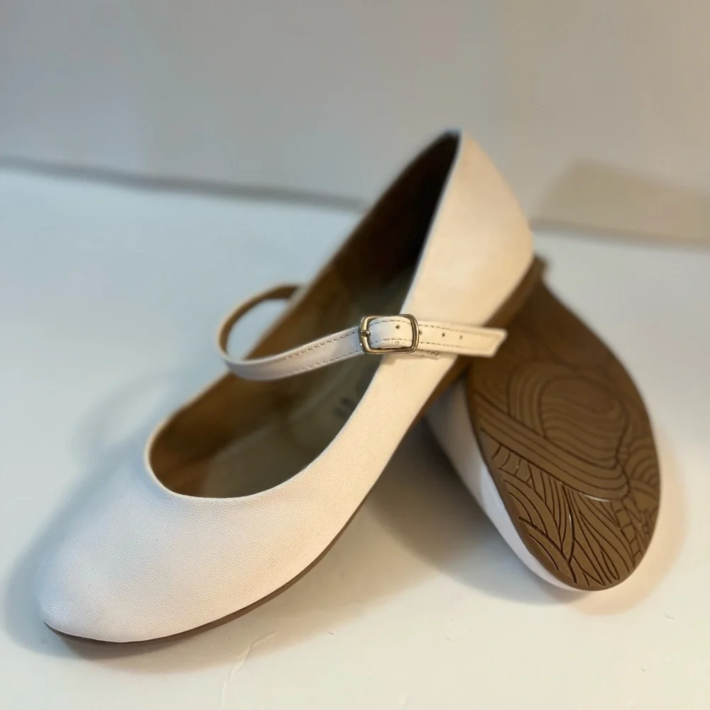 Girls Dress Shoes Ballerina Flats white